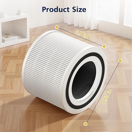 Miniatura 7 de 240 Filter Replacement Compatible with Puroair 240 Air Purifier, 3-in-1 Activated Carbon HP-14 Filters, 2 Pack,White 240W,Amarillo