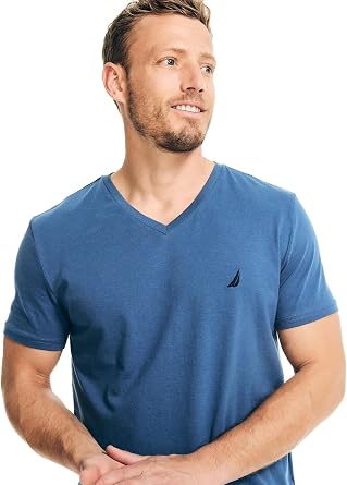Nautica Mens Nautica Men's J-Class Logo V-Neck T-shirtT-Shirt