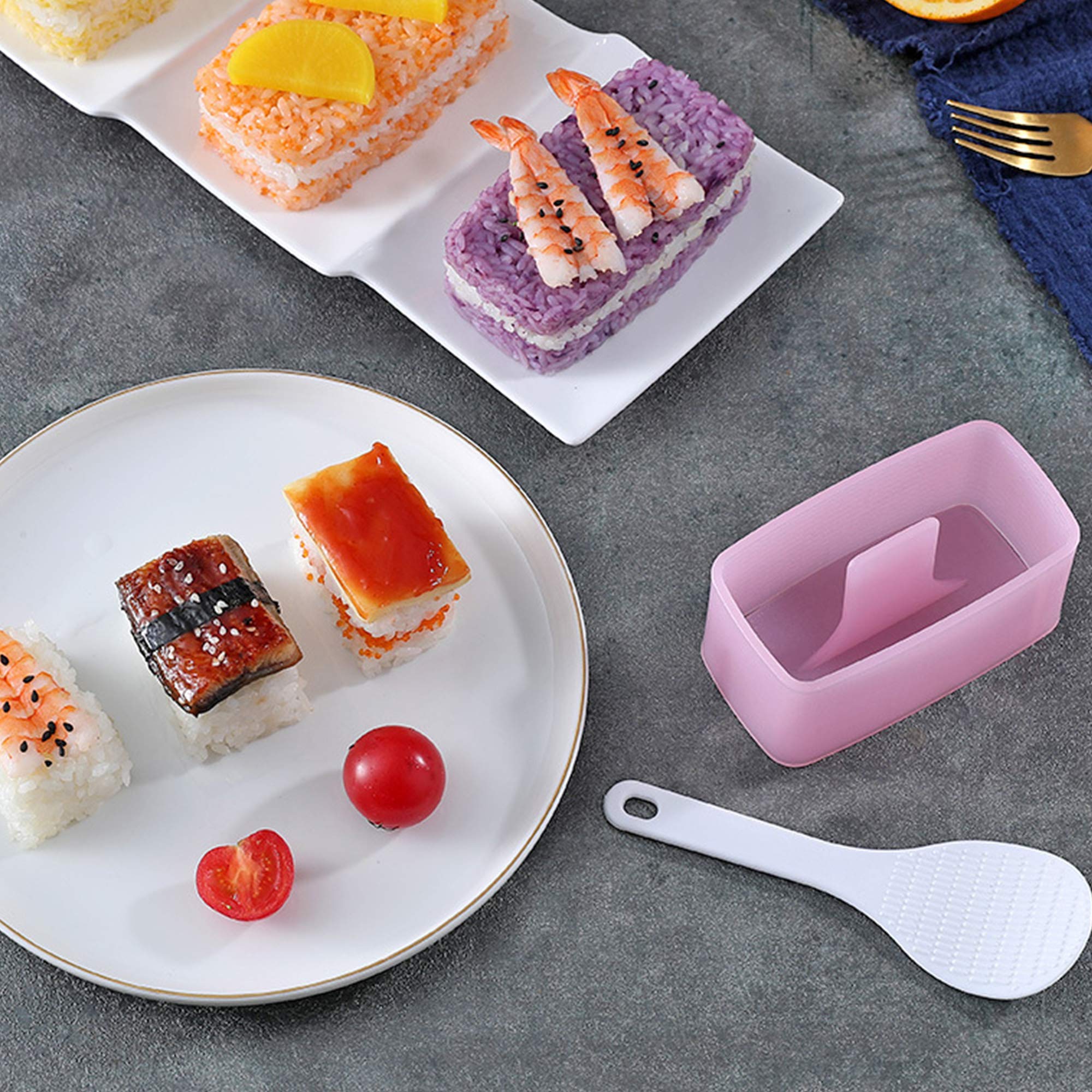 Set Stampi Per Onigiri FENGCHUANG 5 Pezzi | Crea Polpette Di Riso E Sushi Fai-da-te | Attrezzo Da Cucina Antiaderente Per Bambini E Picnic - 2