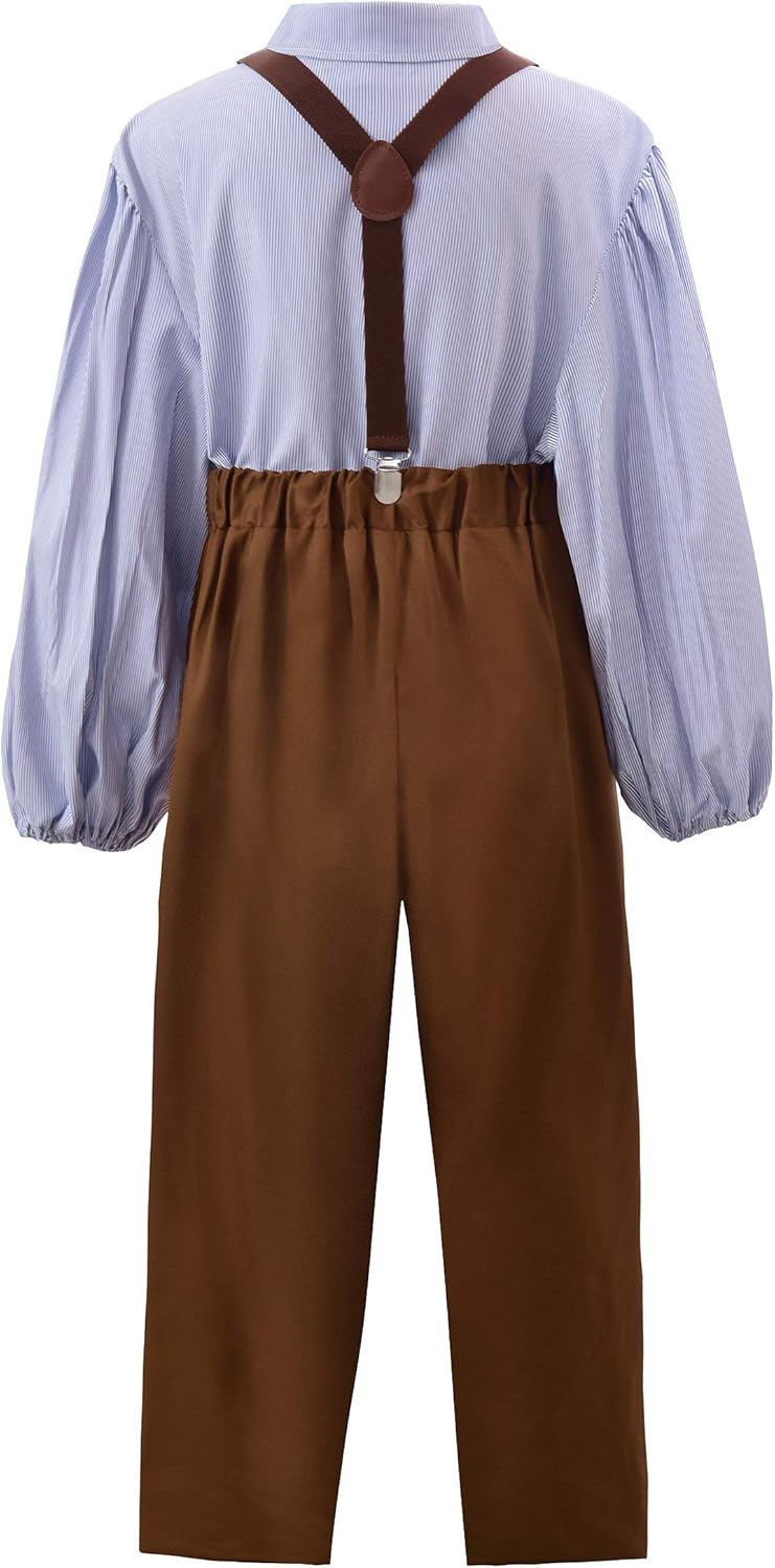 ReliBeauty Boys Pioneer Costume Kids Colonial Costume Boys with Hat - Image 2