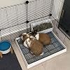 Super Large Rabbit Litter Box with Grate, Extra Large Bunny Restroom Litter Tray
