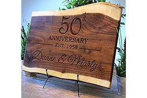 Personalized 50th Anniversary Engraved Cutting Board: A Thoughtful Gift for Celebrating 50 Years of Love