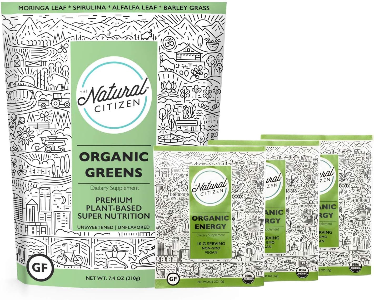 NATURAL CITIZEN ORGANIC GREENS POWDER 7.4 OZ.