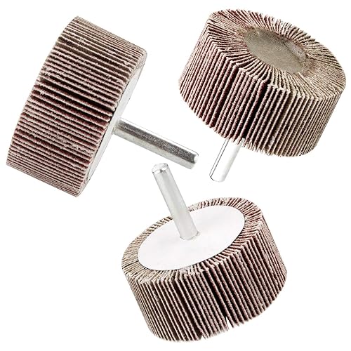 Miniatura 5 de STARVAST - Paquete de 10 ruedas de lijado, 2 ruedas de aleta montadas en vástago de 1 x 1/4 pulgadas, ruedas abrasivas de óxido de aluminio de grano