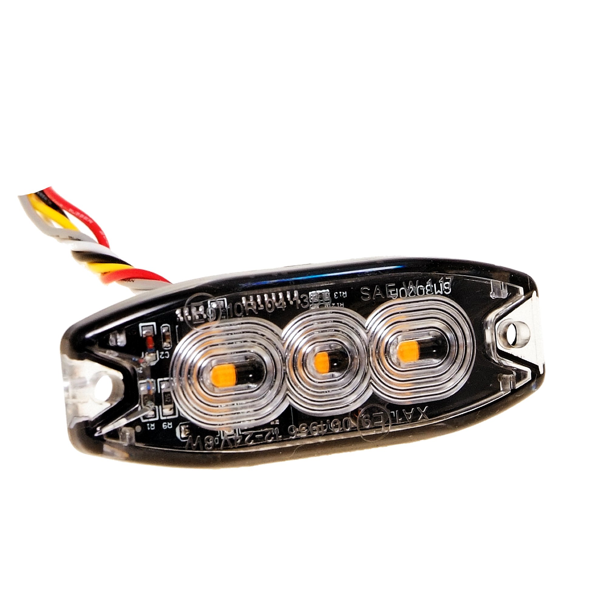 LED-MARTIN Set risparmio di 2 moduli flash R65 SF3 – super piatto – 12 V 24 V – con omologazione ECE-R65 – adatto come flash anteriore, allarme antipolvere, impianto di allarme posteriore per auto,