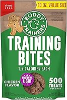 Buddy Biscuits Trainers Soft Chewy Training Bites Dog Treats - Pork Liver Flavor, 1.5 Calorie, 500 Count 10oz Bag
