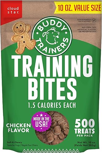Miniatura 12 de Buddy Biscuits Bocadillos de entrenamiento para entrenadores, golosinas suaves y masticables para perros, sabor a carne de res, bolsa de 10 onzas