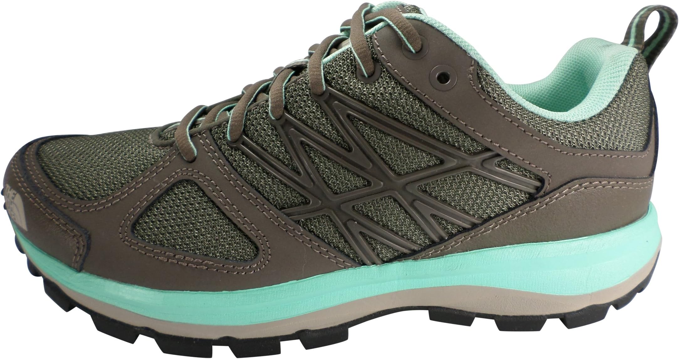 The North Face Litewave Hiking Shoe - Women's Shroom Brown/Beach Glass Green (7.5, Shroom Brown/Beach Glass Green)