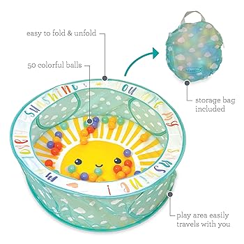 Activo Pop Up Tent Indoor & Outdoor Play For Babies & Toddlers 12+ Months U2013 Quick & Easy Pop-Up Setup, Compact Storage, Vibrant Colours For Sensory Development & Active Fun