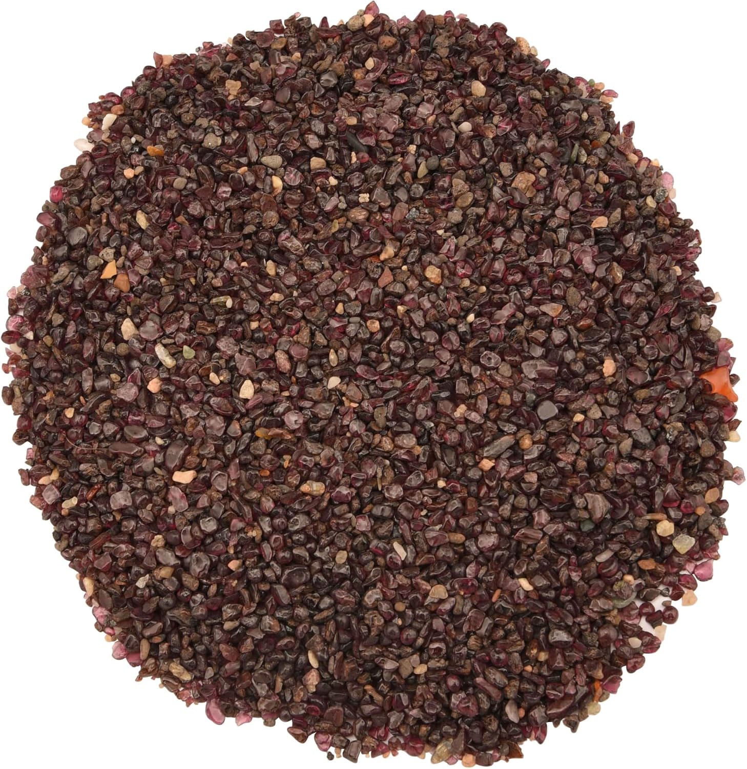Blessfull Healing Garnet Tumbled Chips Crushed Irregular Shaped Stones Reiki Crystal Home Decoration/Jewelry (1 lb)