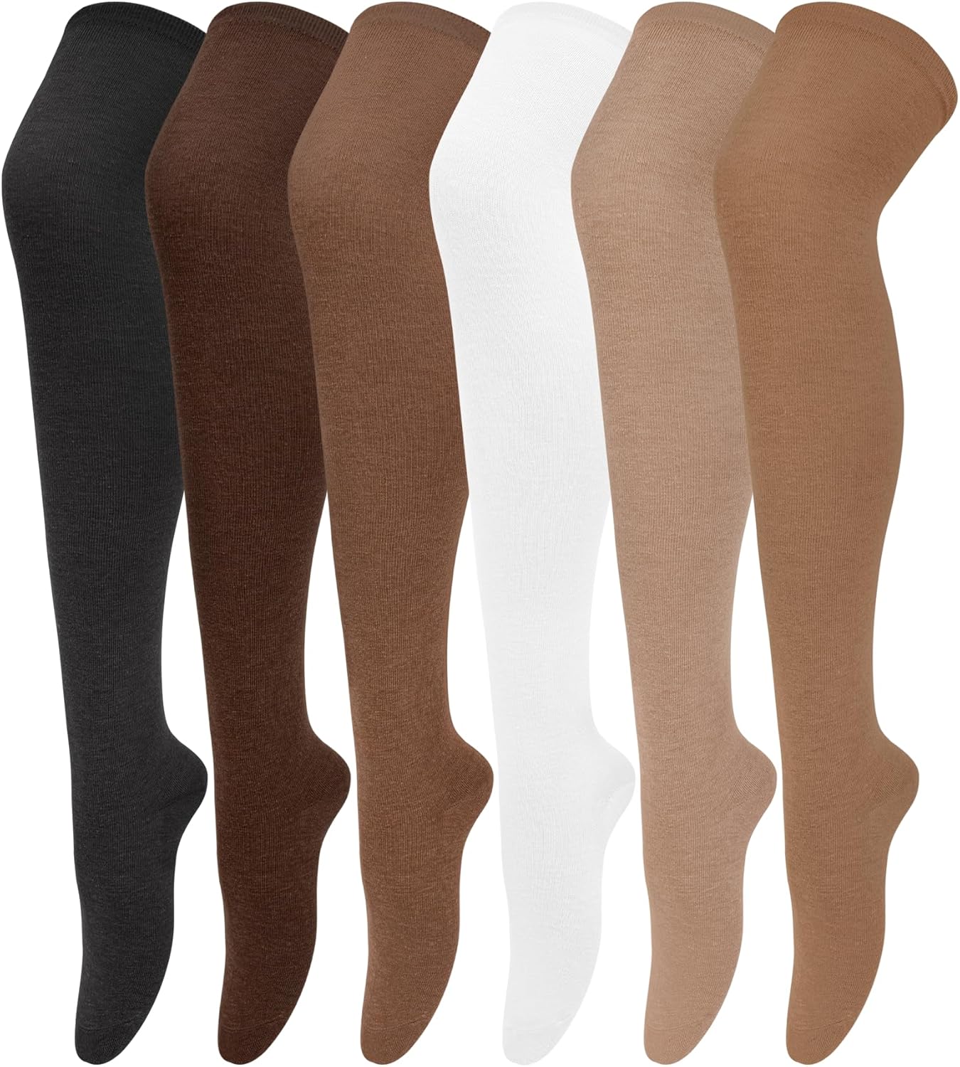 Chalier Thigh High Socks for Women Casual Thigh Socks Soft Comfort Womens Stockings for Holidays