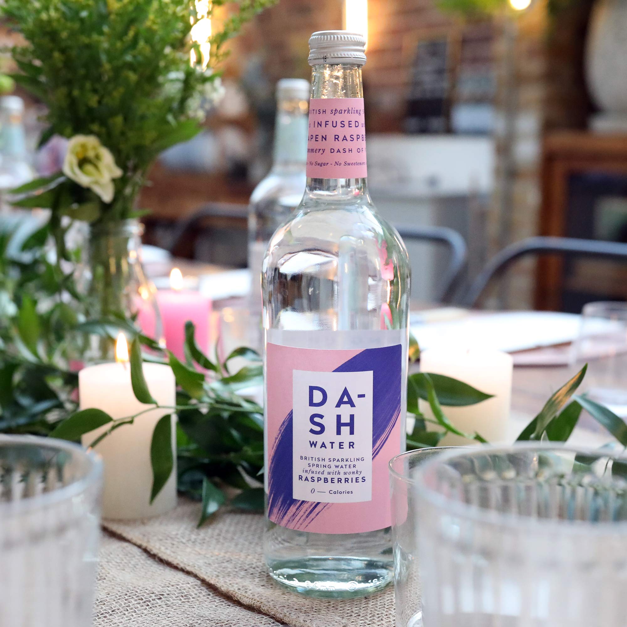 Dash Water Raspberry 6 x Flavoured Sparkling Spring Water NO Sugar