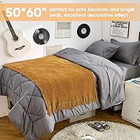 Vista 37 de inhand Knitted Throw Blankets for Couch and Bed, Soft Cozy Knit Blanket with Tassel, Black Lightweight Decorative Blankets and Throws, Farmhouse