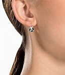 SWAROVSKI Bella V Pierced Earrings, Gray Crystals with V-Shaped Crystal Pavé Accent on Rose-Gold Tone Finish Setting, Part of the Swarovski Bella Collection