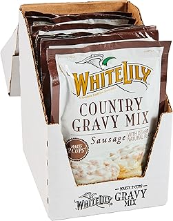 White Lily Sausage Country Gravy Mix, 2.25 oz (Pack of 8)