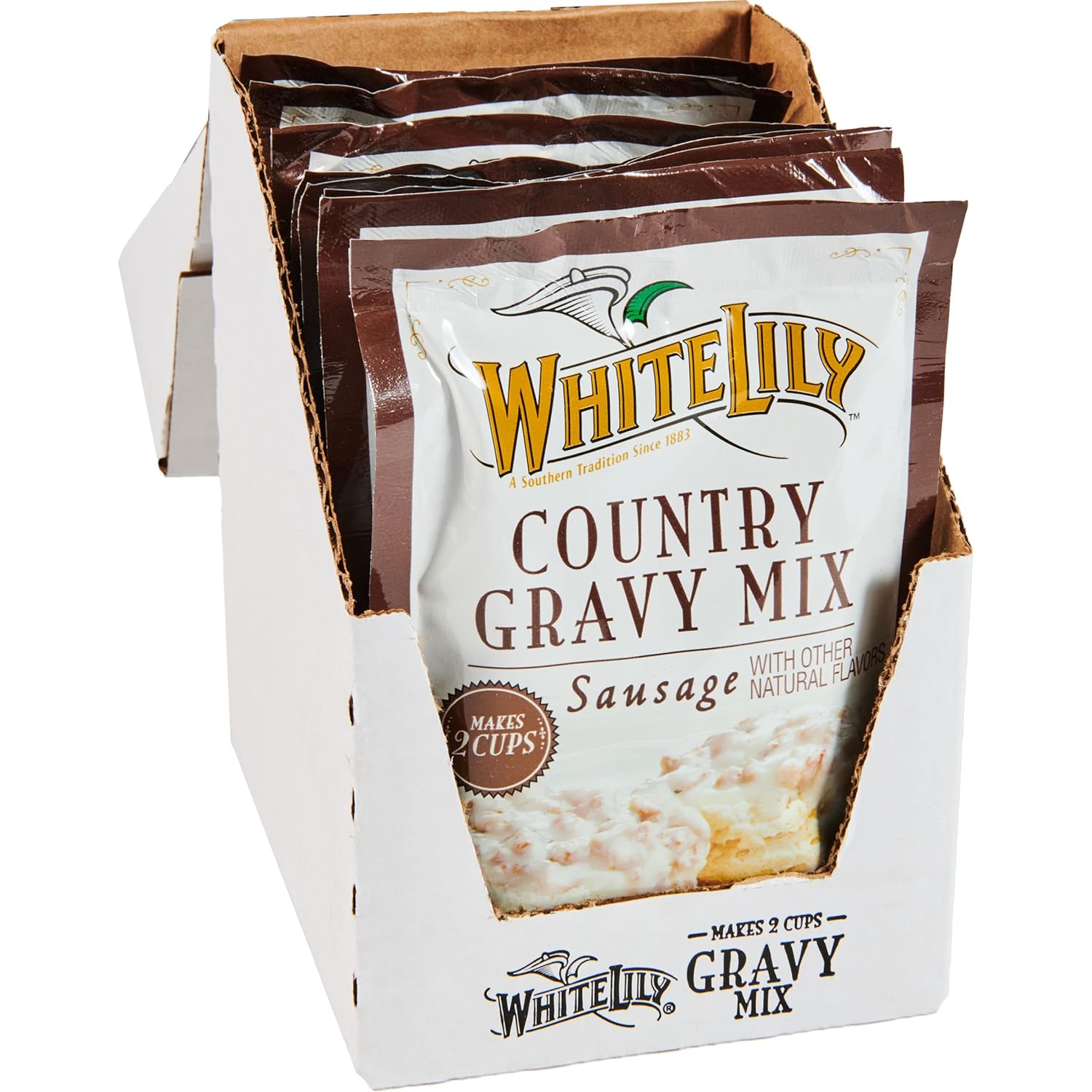 White Lily Sausage Country Gravy Mix, 2.25 oz (Pack of 32)