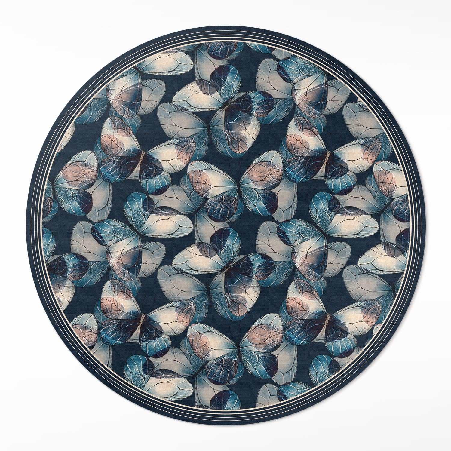Tapis vinyle rond durable ø90 cm élégant décor de sol maison