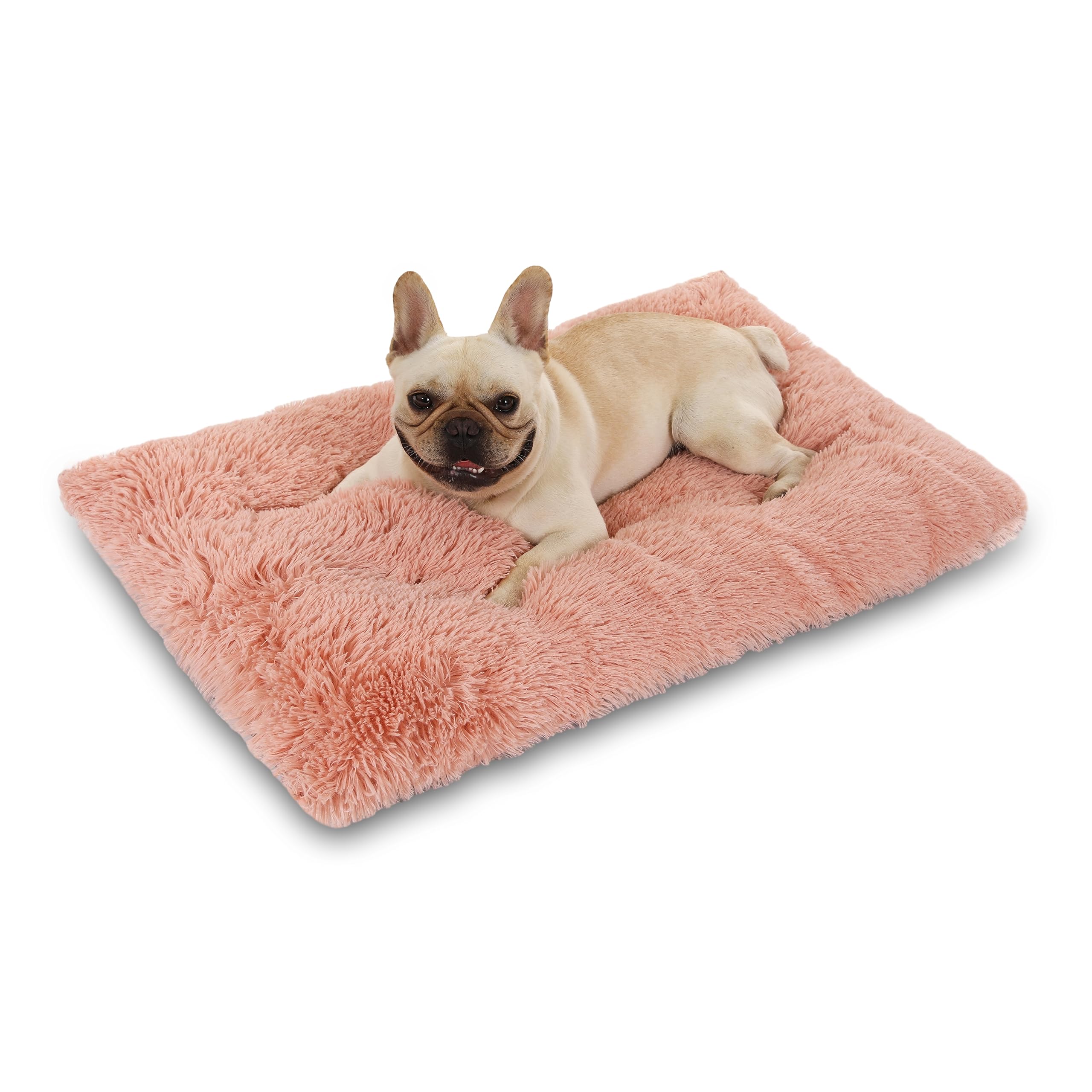 Kfnire Cama para Perros, Colchón para Jaula de Perro [95x65cm] Cojín de Felpa para Caseta de Perro, Estera de Felpa para Perro Cómodo y Antideslizante para Dormir y Aliviar la Ansiedad