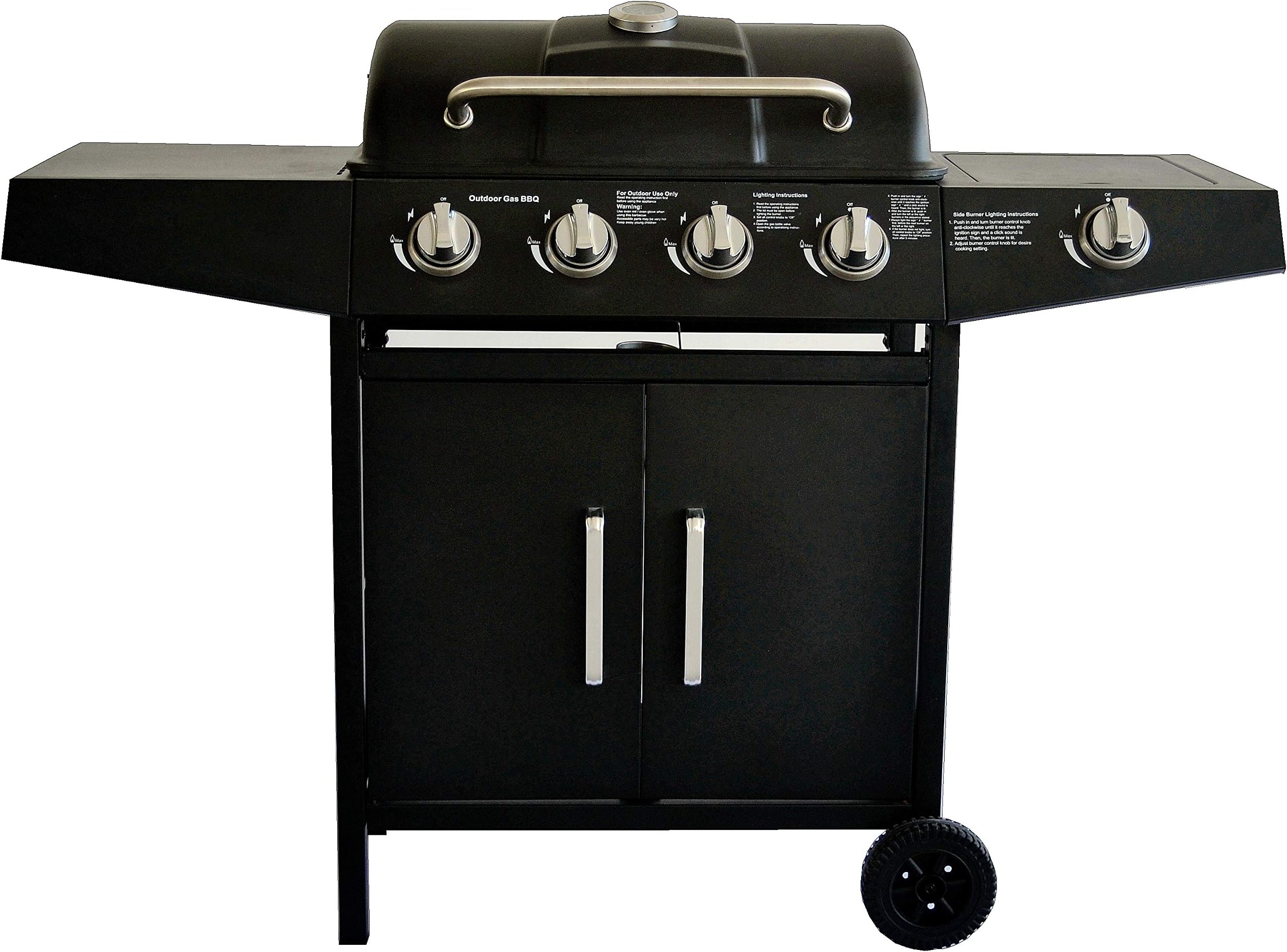 Gas Barbecues gas bbq gas 4+1 burner side buner big area grill and big storage stainless steel buner Fast delivery