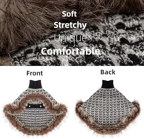 Miniatura 2 de UNIPUP DS95S DS95S - Suéter de punto para perros pequeños, abrigo de punto para perros pequeños, ropa clásica de cuello alto grueso para perros con