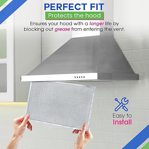 Vista 5 de Bagean Filtro de ventilación para campana de estufa de 11.8 x 17.35 pulgadas BPS1FA36 compatible con el reemplazo del filtro de campana Broan