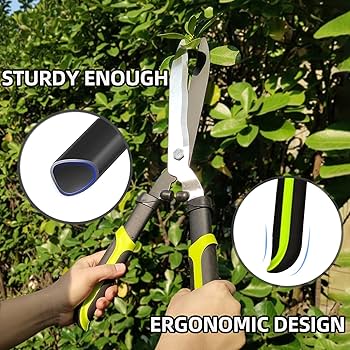 GARTOL Telescopic Hedge Shears,Long Handle Garden Shears With Very Sharp Sk5 Wavy Carbon Steel Blades,Anti-Slip Grip And Premium Rust-Resistant Steel, Gardening Tool For Hedges, Shrubs And Bushes