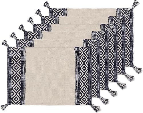 Vista 11 de REDEARTH Manteles individuales tejidos a mano, exquisitos hechos a mano, bohemios, decorativos para mesa de comedor, mesa de café, consola