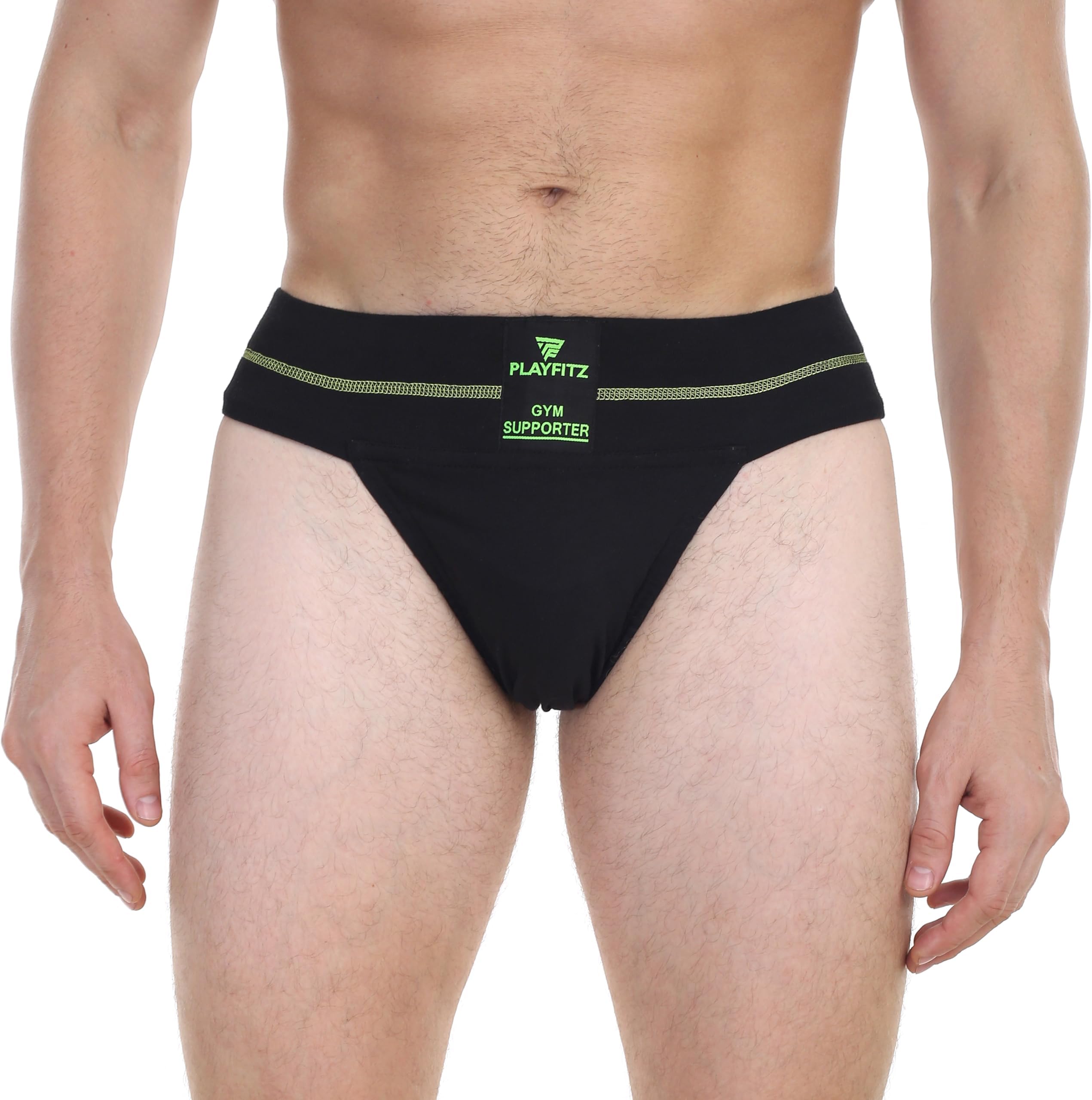 Deffender Pro Athletic Supporters with Cup Pocket for Men Sports, Men's Underwear for Training Running Quick Dry (Black)
