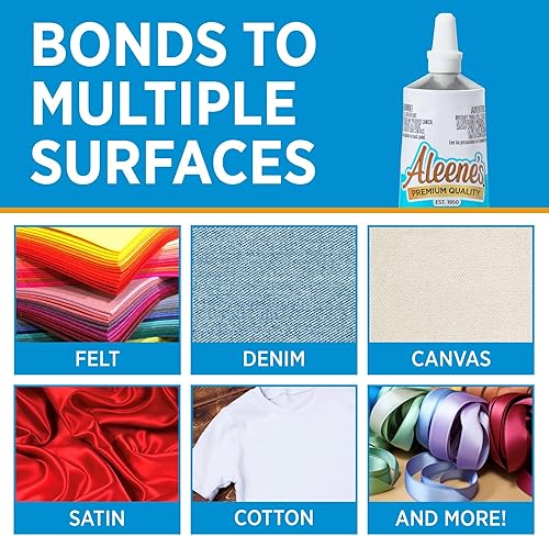 Miniatura 5 de Aleene's Adhesivo de tela superadhesiva, unión de platino, súper resistente, ultra flexible, permanente, UV e impermeable, paquete de 3, 1.5 onzas