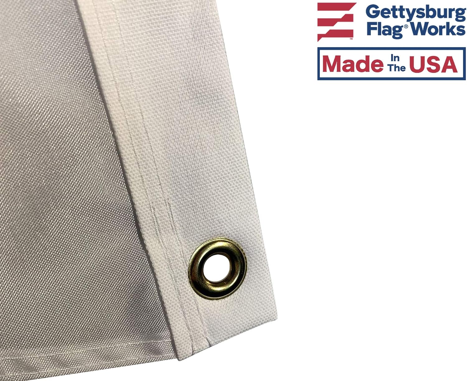 Set of 6 Blank White Nylon Pennant Flags - Size 3x5' - Proudly Made in the USA