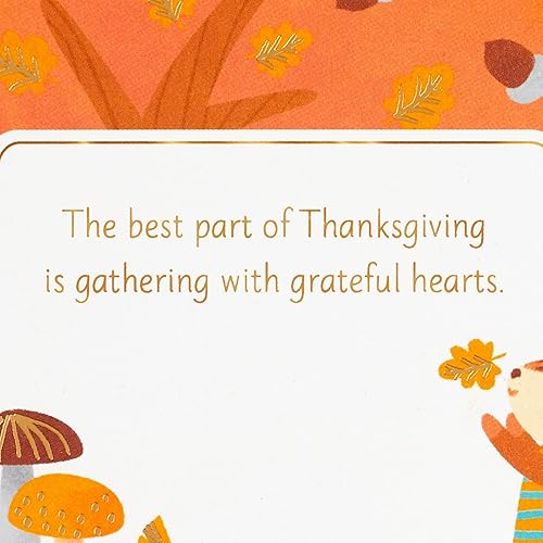 Miniatura 3 de Hallmark Paper Wonder - Tarjeta de Acción de Gracias desplegable (fiesta del bosque)