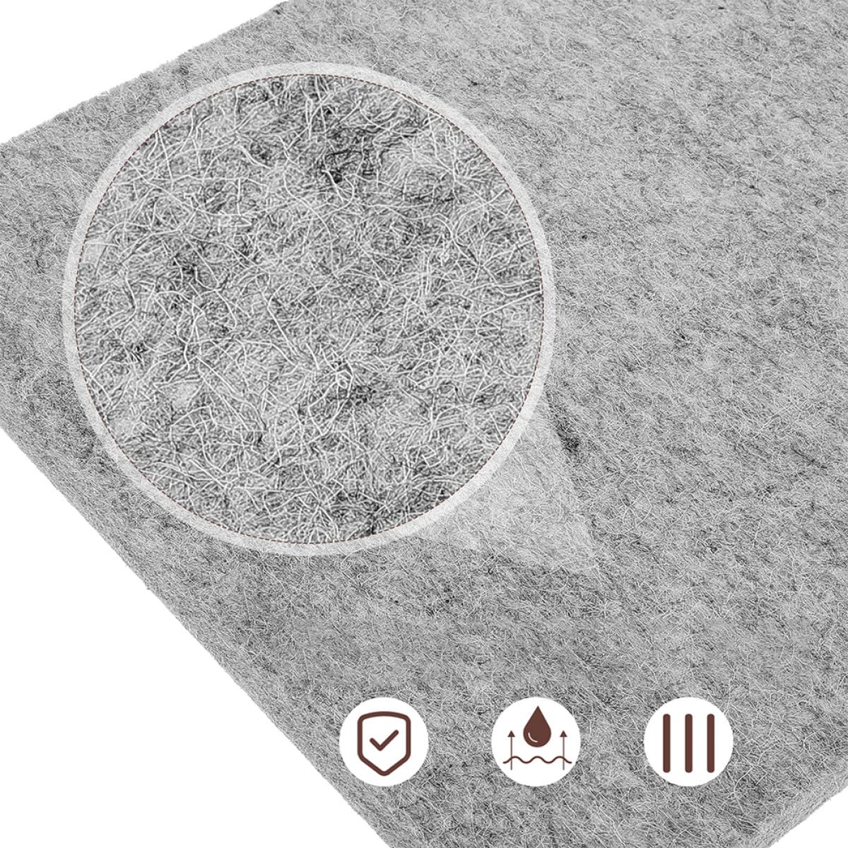 Tappetino da Stiro in Feltro di Lana 30X355 CM Resistente al Calore Antiscivolo e Riutilizzabile Protezione Termica per Asse da Stiro da Viaggio e Trapuntatura Adatto per