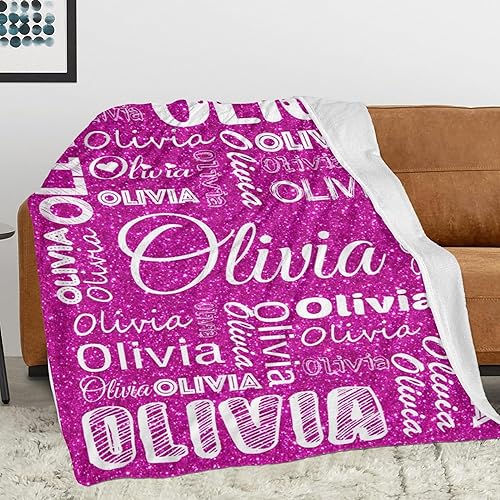 Miniatura 7 de Dr.TOUGH Mantas personalizadas para niños, mantas personalizadas con nombre para niños y adultos (color 02, 30 x 40 pulgadas)