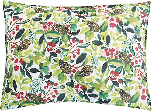 Miniatura 6 de C&F Home Tyson Pines - Juego de edredón reversible botánico de algodón de 3 piezas, lavable a máquina, color verde