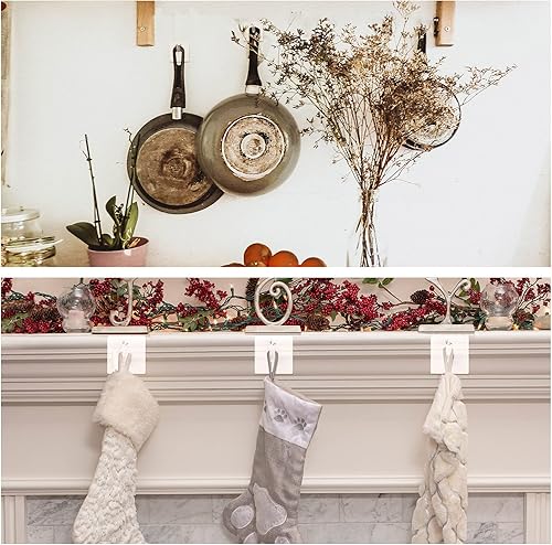 Miniatura 7 de Jetec 12 ganchos acrílicos para colgar en la pared, perchero, bata, organizador individual, gancho de pared transparente adhesivo decorativo para