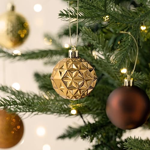 Miniatura 181 de Valery Madelyn Juego de adornos decorativos para árbol de Navidad para otoño, Halloween, 50 unidades de 2.36 pulgadas, rojo, verde y dorado