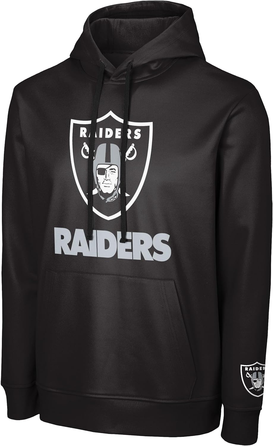 FOCO NFL Men's Official Sideline Primary Logo Performance Pullover Hoodie Sweatshirt