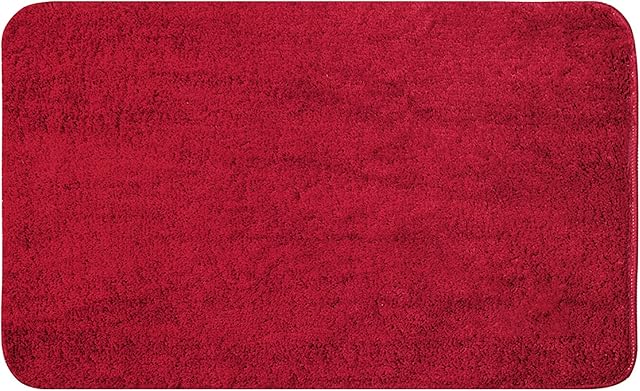 MIULEE Bath Mats Non Slip Bathroom Mats Shower Mat Absorbent Bathroom Rug Small Rug Door Mat Inside Kitchen Rugs Carpet Mat for Bathroom Bedroom Kitchen Entrance 40x60 cm Red