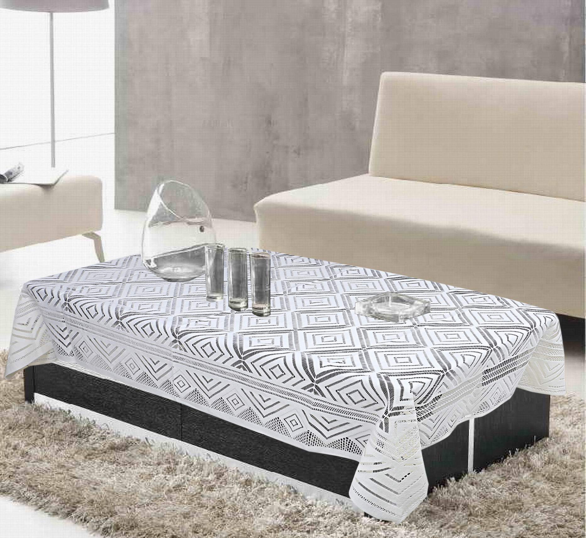 Kuber Industries 4 Seater Cotton Center Table Cover/Table Cloth|Premium Cotton|Size 150 x 100 x 1 CM (White) Pack of 1 (B07Q4NSLJW) Amazon Price History, Amazon Price Tracker