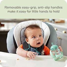 NUK Learner Straw Cup, 5oz, 2-Pack - Toddler Sippy Cup with Soft Straw for Easy Drinking, Suitable for Ages 8 Months and Up, Green