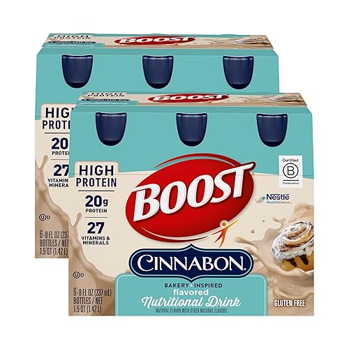 Boost Bebida nutricional alta en proteínas (Cinnabon, 6 unidades (paquete de 2))