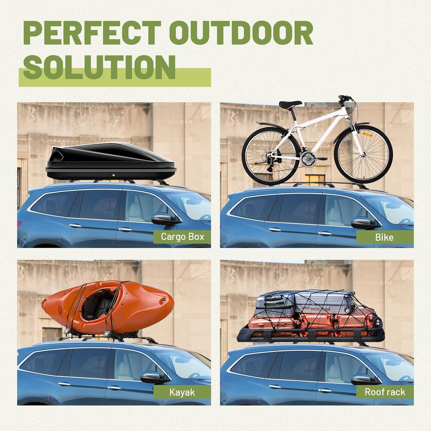 Roof Racks Cross Bars Compatible with Chevy Chevrolet Trax 2023 2024 2025 2026(Not for LS/1RS) Heavy-Duty Aluminum Crossbars Rails Cargo Rooftop Bike Snowboard Skiboard Luggage Rack Carrier