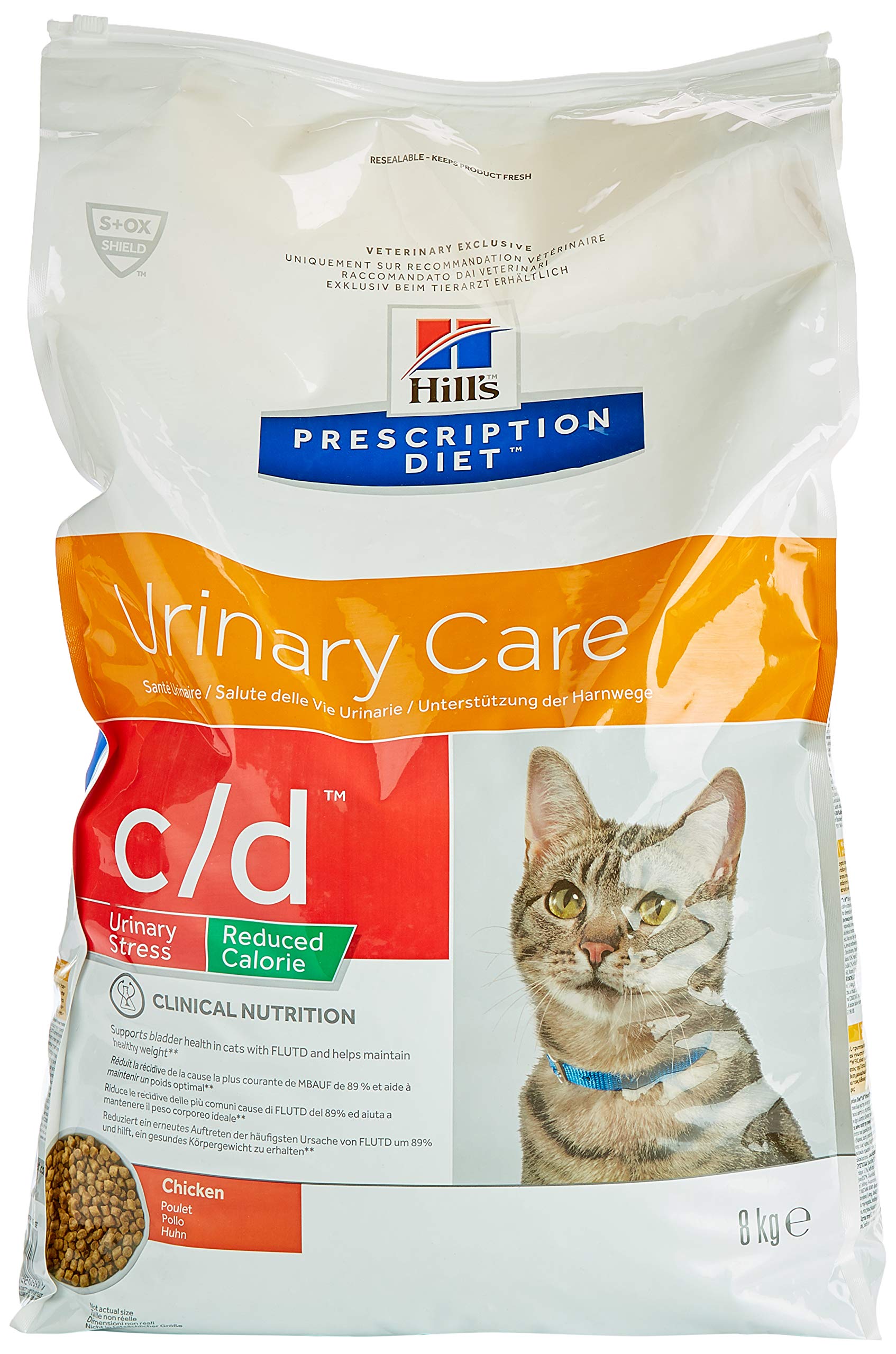 Hill's C-54548 Diet Feline C/D Reduce Stress - 8 Kg