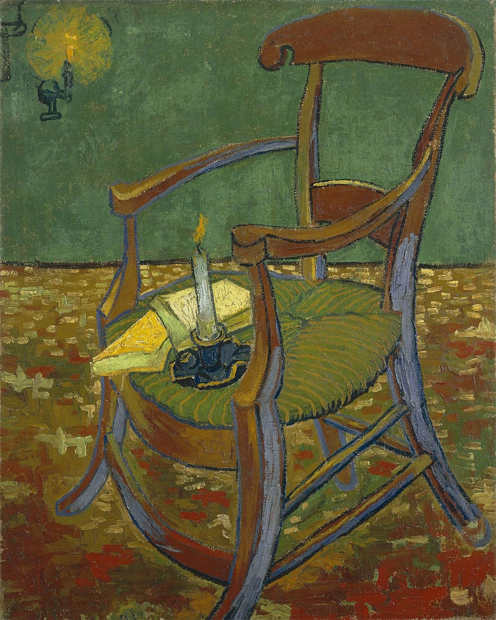 Poster graffiti La chaise de Gauguin Van Gogh affiche décorative colorée 60x90cm