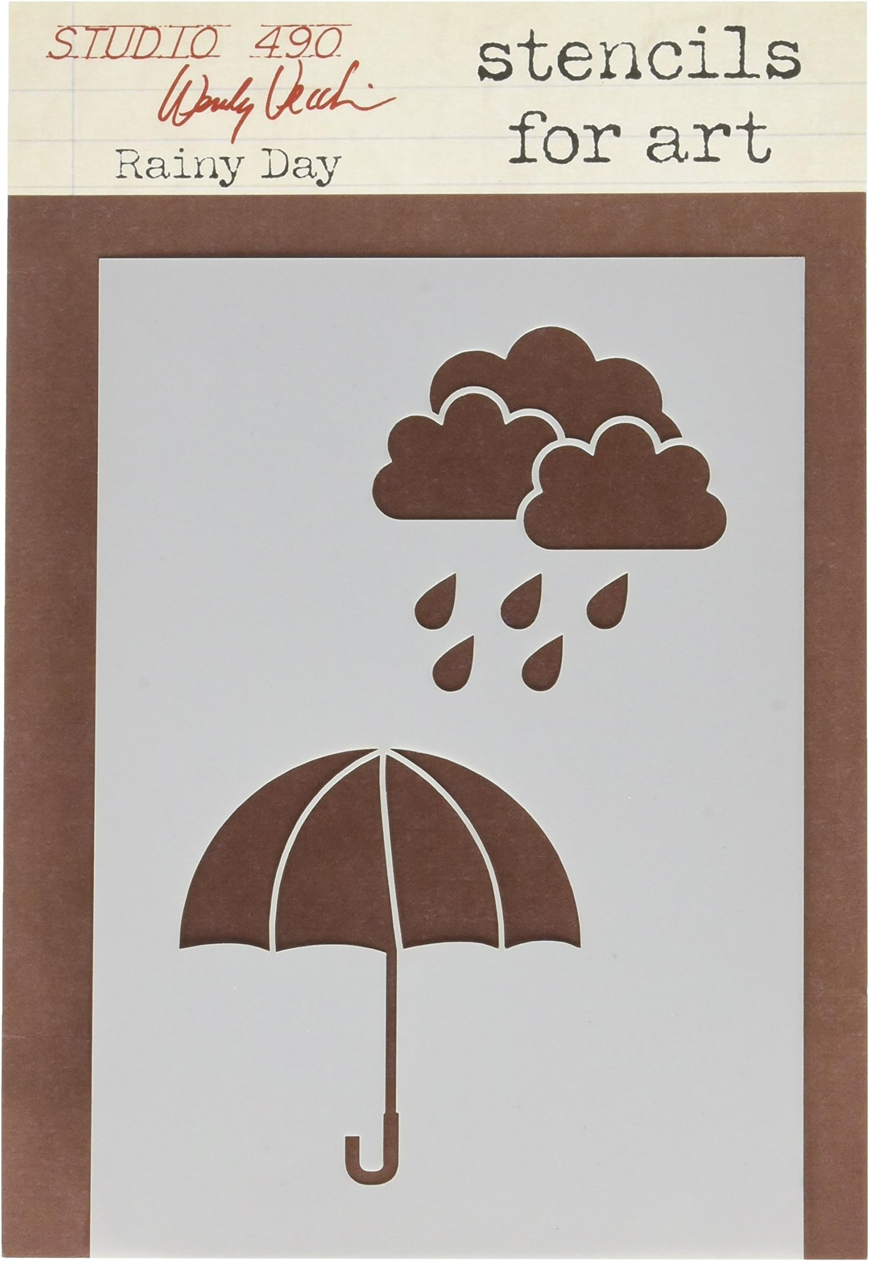 Art Gone Wild Plastic Rainy Day Plastic Stencil