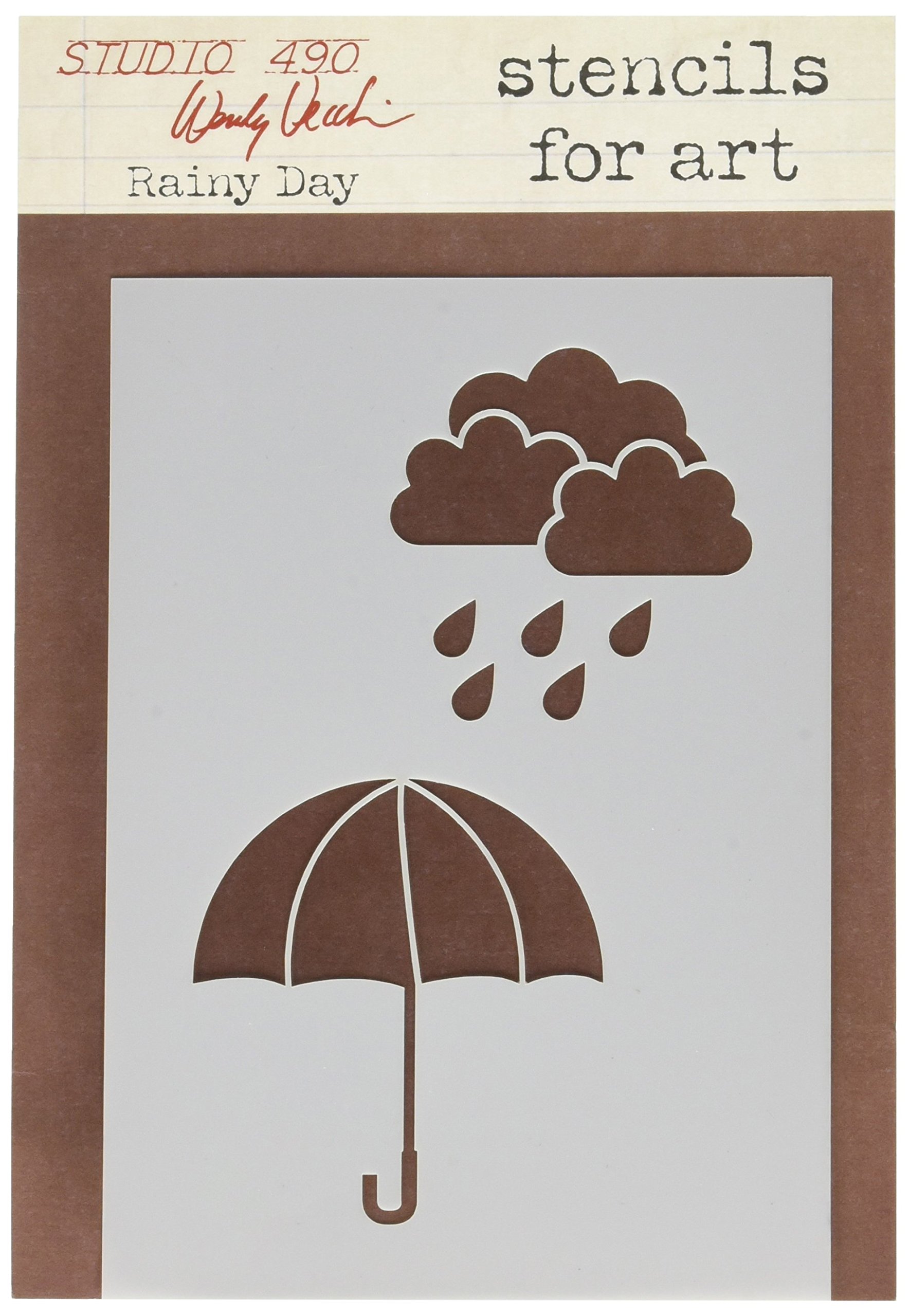 Art Gone Wild Plastic Rainy Day Plastic Stencil