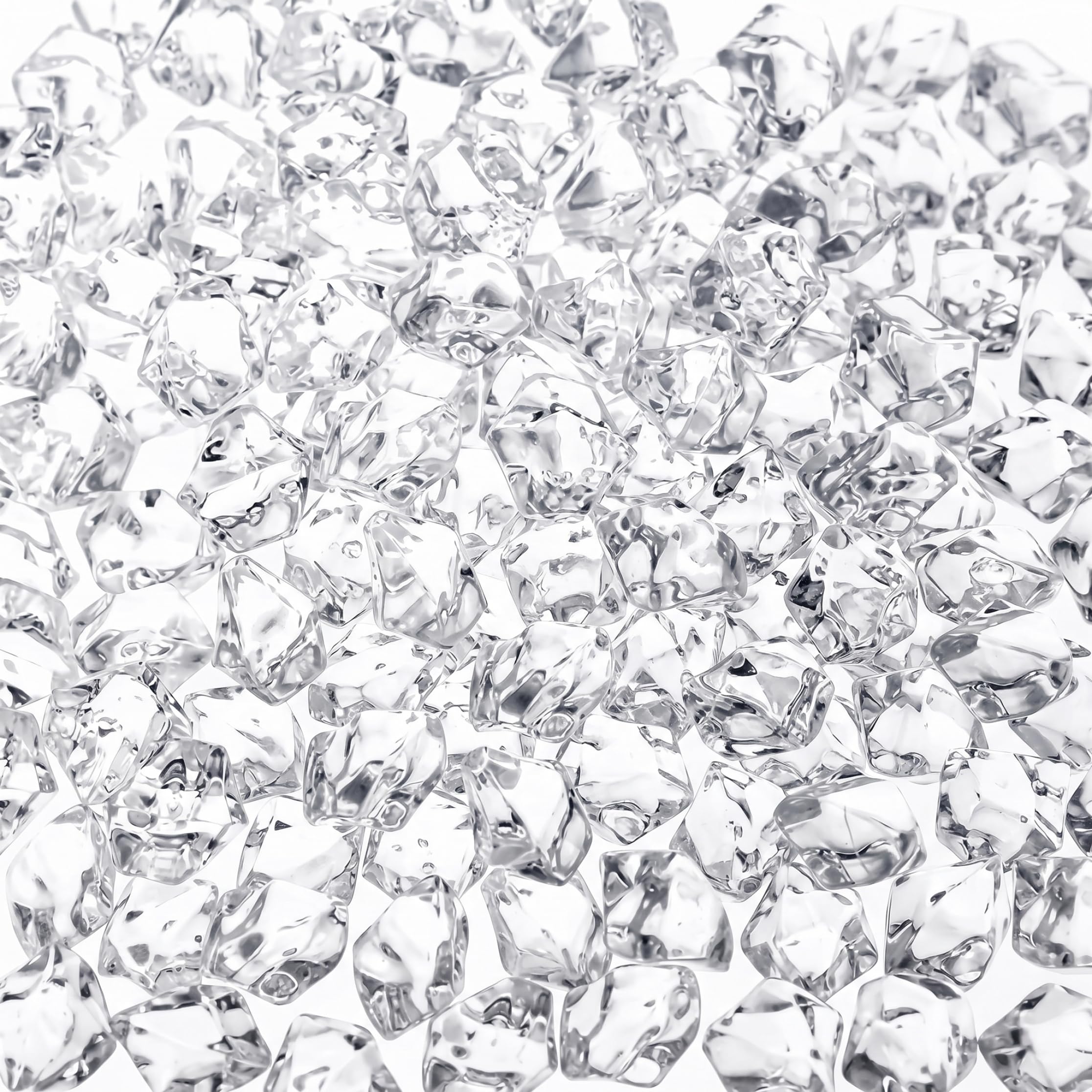 Monwssoe Granulates, Vase Fillers For Centerpieces, 2500pcs Crushed Ice Clear Rocks For Vases, Sparkling Synthetic Crystal Vase Fillers Centerpieces, Clear, 6x9mm