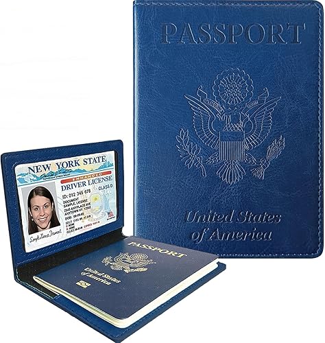 Soporte para pasaporte, combo para pasaporte y tarjeta de vacuna, soporte para pasaporte con ranura para tarjeta de vacuna, artículos esenciales de