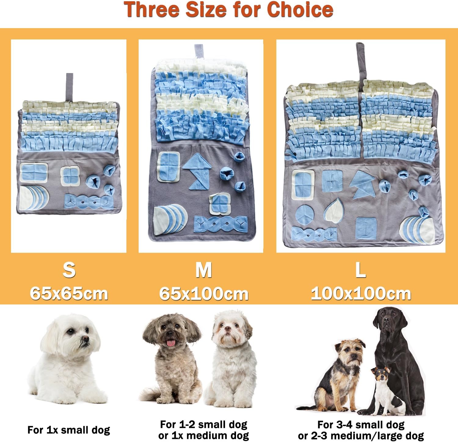 TFENG Dog Snuffle Mat Training Sniffing Grass Mat for Pet Cat Guinea Pig and Rabbit Beige S