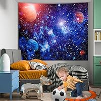 Vista 2 de Tapiz espacial para dormitorio, estética del espacio exterior, galaxia, noche, cielo estrellado, estrellas, universo, tapiz de nebulosa para colgar